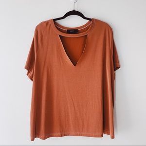 🔥 Forever 21 Rust Plus V-Neck Top